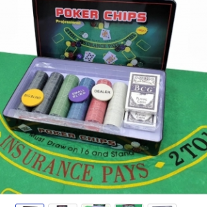 Kit de Poker 300 Fichas Numeradas Completo