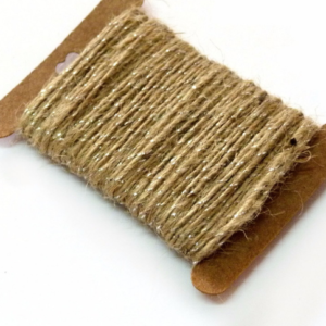 Fio de Juta Natural com Fio Prata C101-2005 - 10 metros