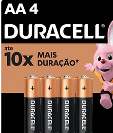 Pilha Alcalina Duracell Pequena AA - BT 4 UN