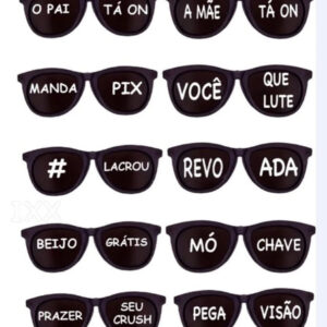 10 Óculos Festa Escrito Texto Sortidos Ou Escolha