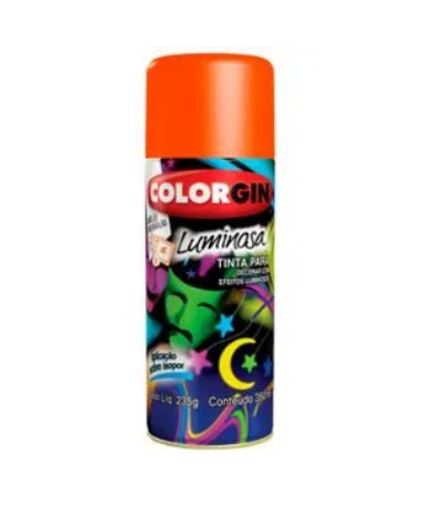 TINTA SPRAY LUMINOSA COLORGIN LARANJA - Imagem 2
