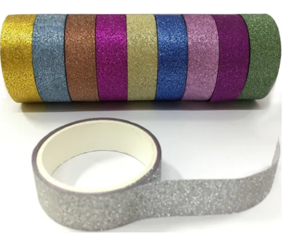Fita Adesiva Glitter 1,4cm X 3m - 10 unid. - Imagem 2