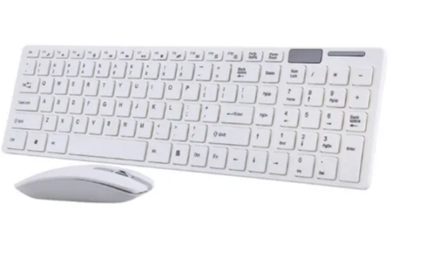 Kit Teclado E Mouse Óptico Sem Fio Slim Português - Imagem 2